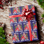 Funny Santa Trump Gift Wrap Presentpapper<br><div class="desc">Funny Santa Trump Gift Wrap</div>