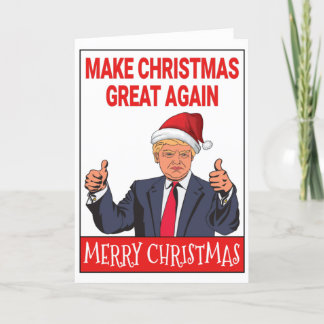 Funny Santa Trump God jul Helgkort