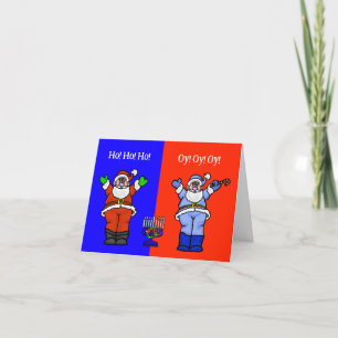 Funny Santas Chrismukkah Greeting Card Kort