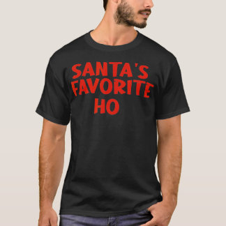Funny Santa's Favorite Ho Couples Pajama  T Shirt