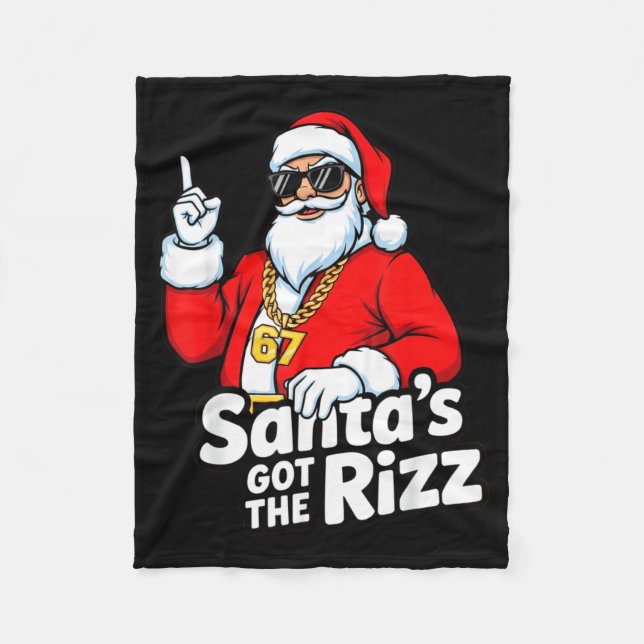 Funny Santa's Got The Rizz Christmas Meme 67  Fleecefilt (Framsidan)