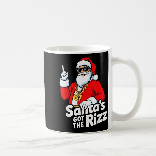 Funny Santa's Got The Rizz Christmas Meme 67  Kaffemugg (Höger)