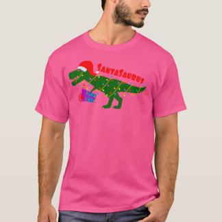 Funny Santasaurus Trex Dinosaur-Helgdag T Shirt