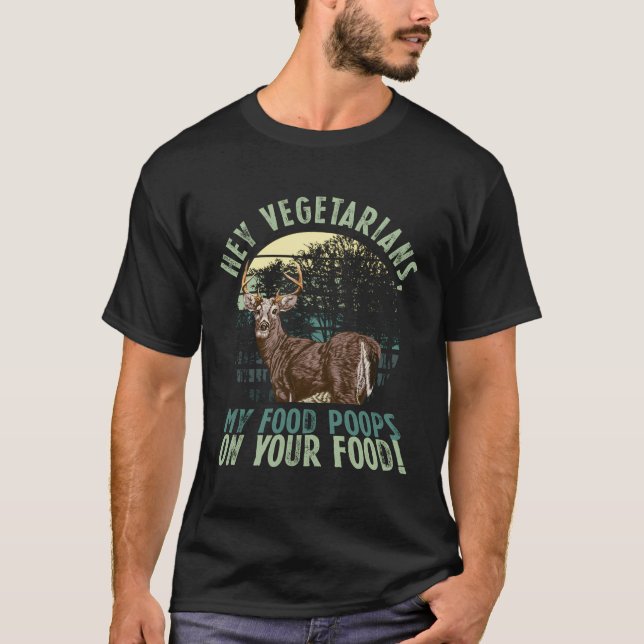 Funny Sarcasm Carnivar Anti Vegan Vegetarian Kött T Shirt (Framsida)