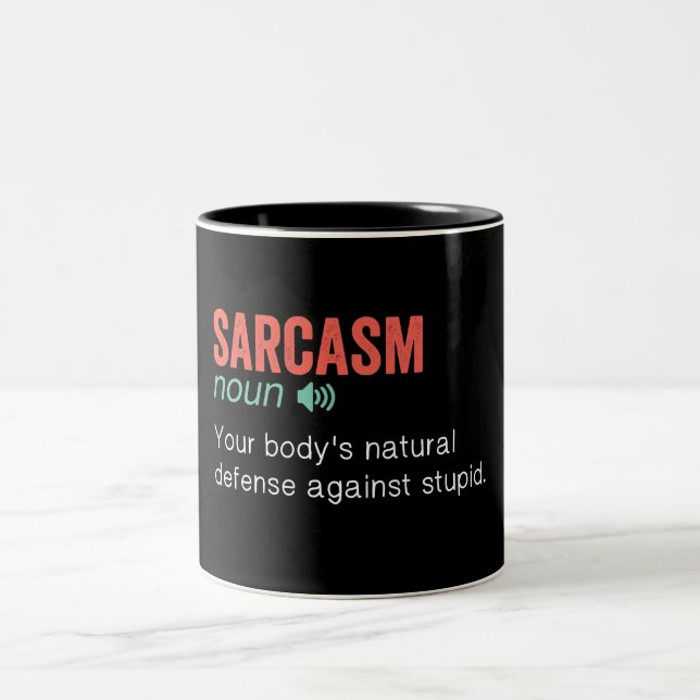 Funny Sarcasm-definition Två-Tonad Mugg (Center)