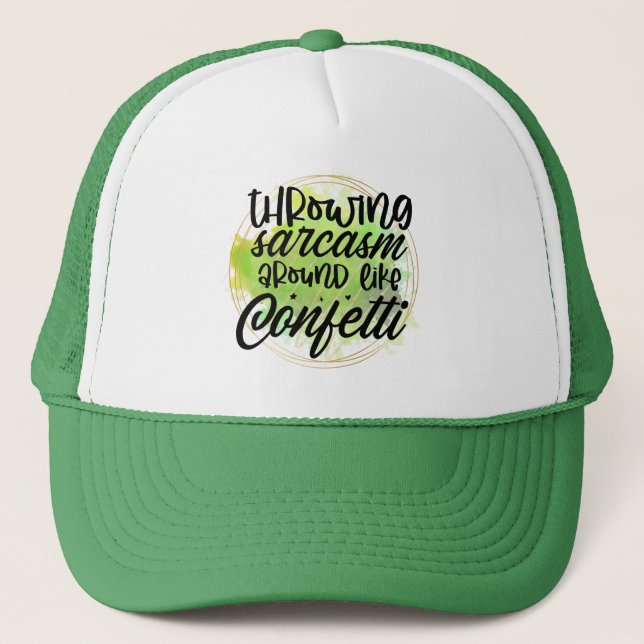 Funny sarcasm word art confetti keps (Framsida)