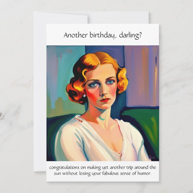 Funny Sarcastic Birthday Kort (Framsida)