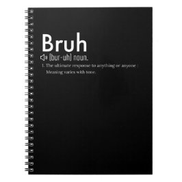 Funny Sarcastic Bruh Definition - Sarkastic Quote Anteckningsbok