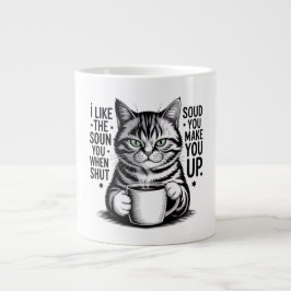 Funny Sarcastic Cat Coffee Mug – I Like the Sound  Jumbo Mugg