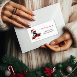 Funny Sarcastic Cat Santas Hjul Adress Adressetikett