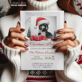 Funny Sarcastic Cat Santas Hjul Party Inbjudningar