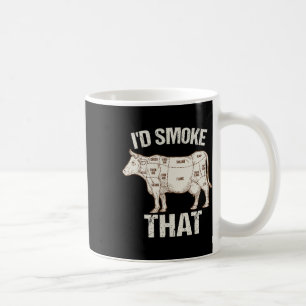 Funny Sarcastic Chef Butcher Cook Bbq I d Smoke Th Kaffemugg