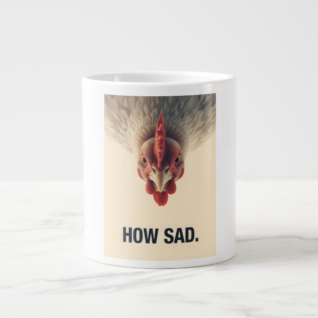 Funny Sarcastic Chicken How Sad Upside Down Meme A Jumbo Mugg (Framsidan)