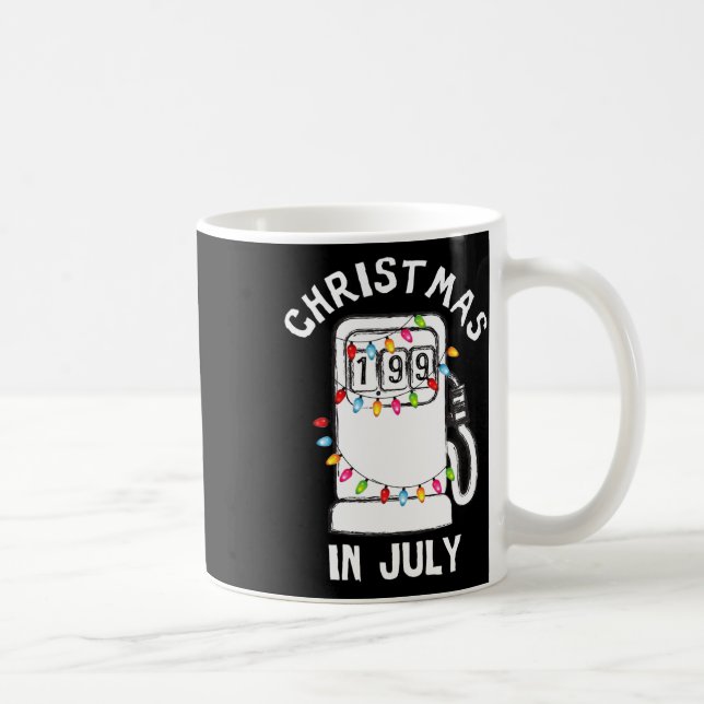 Funny Sarcastic Christmas In July Fuel Pump Gas Pu Kaffemugg (Höger)