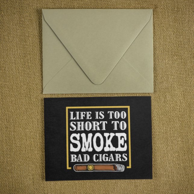 Funny Sarcastic Cigar Quote Vykort (funny sarcastic cigar postcard)