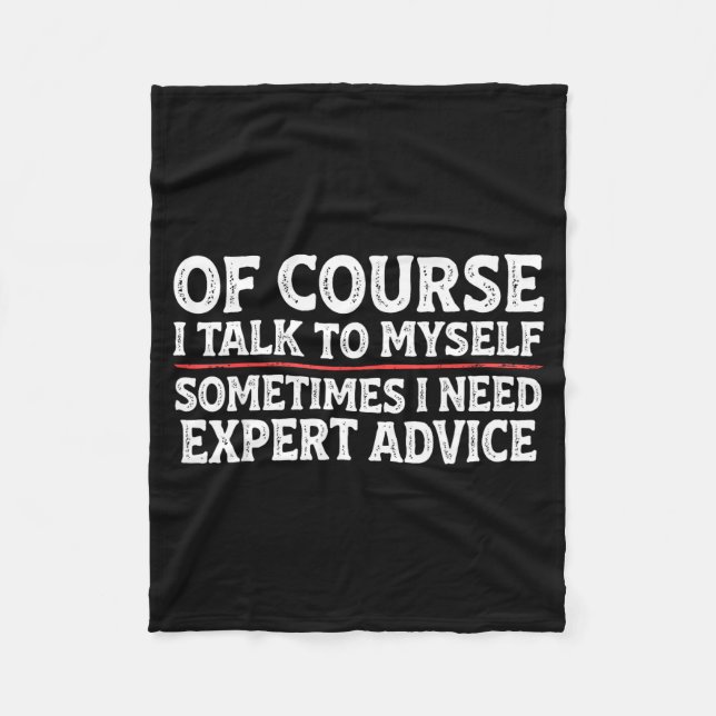 Funny Sarcastic Dad Joke Grandpa Of Course I Talk  Fleecefilt (Framsidan)