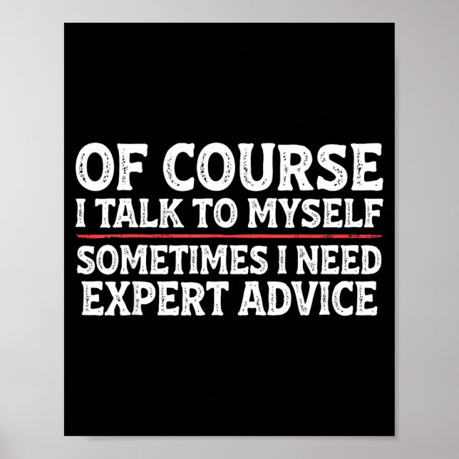 Funny Sarcastic Dad Joke Grandpa Of Course I Talk  Poster (Framsidan)