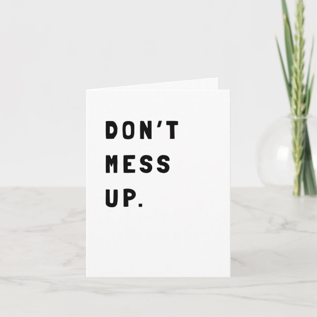 Funny Sarcastic Encouragement Card Kort (Framsida)