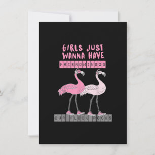 Funny Sarcastic Flamingo Vår Flock Sten Friendmin Inbjudningar