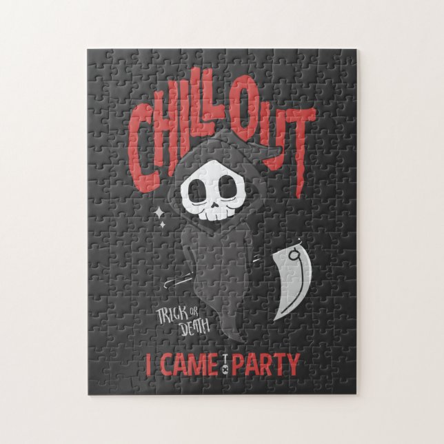 Funny Sarcastic GrimReaper Halloween fest Pussel (Vertikal)