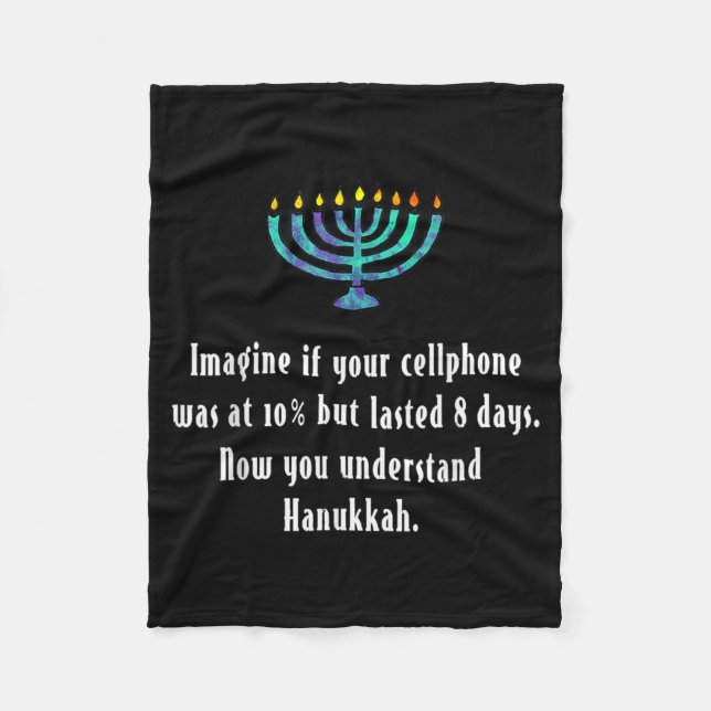 Funny Sarcastic Hanukkah Chanukah Cellphone Quote  Fleecefilt (Framsidan)
