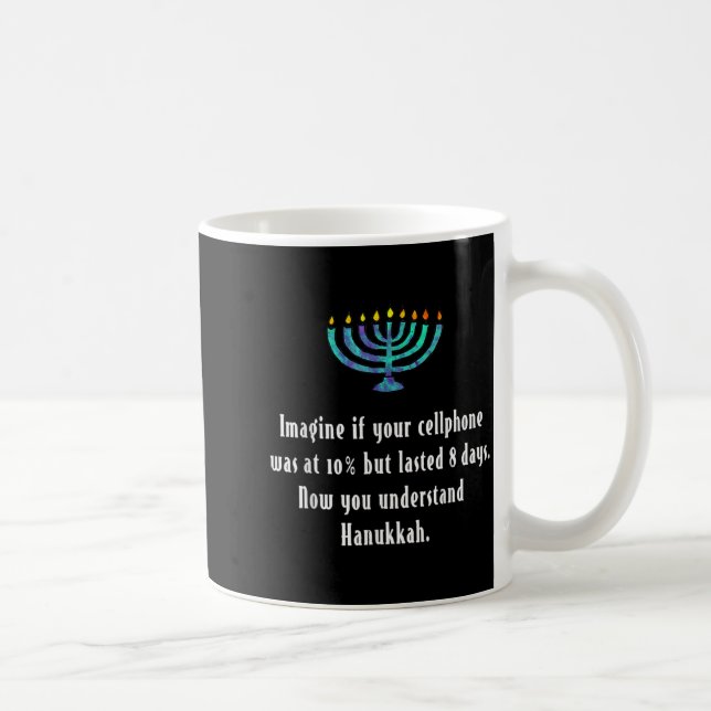 Funny Sarcastic Hanukkah Chanukah Cellphone Quote  Kaffemugg (Höger)