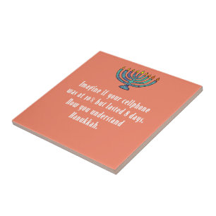 Funny Sarcastic Hanukkah Chanukah Cellphone Quote Kakelplatta