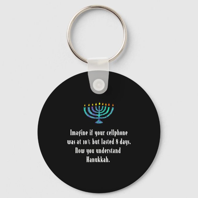 Funny Sarcastic Hanukkah Chanukah Cellphone Quote  Nyckelring (Framsida)