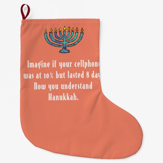 Funny Sarcastic Hanukkah Chanukah Cellphone Quote Stor Julstrumpa (Framsidan)