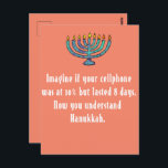 Funny Sarcastic Hanukkah Chanukah Cellphone Quote Vykort<br><div class="desc">Funny Sarcastic Hanukkah Chanukah Cellphone Quote</div>