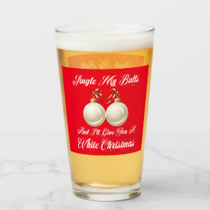 Funny Sarcastic Jingle My Bollar White jul Glaskopp