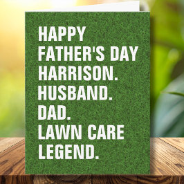 Funny Sarcastic Lawn Care Legend Fathers Day  Helgkort