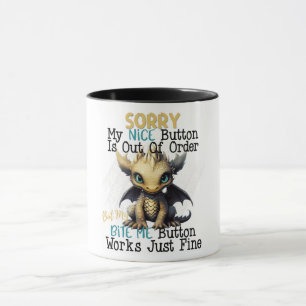 Funny Sarcastic Nice-knapp Mugg