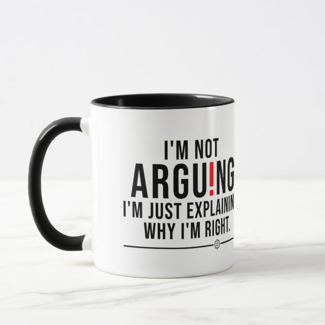 Funny Sarcastic Quote Minimalist Coffee Mug - "I'm Mugg (Vänster)