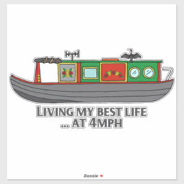 Funny Sarcastic Quote Narrowboat Owner Klistermärken