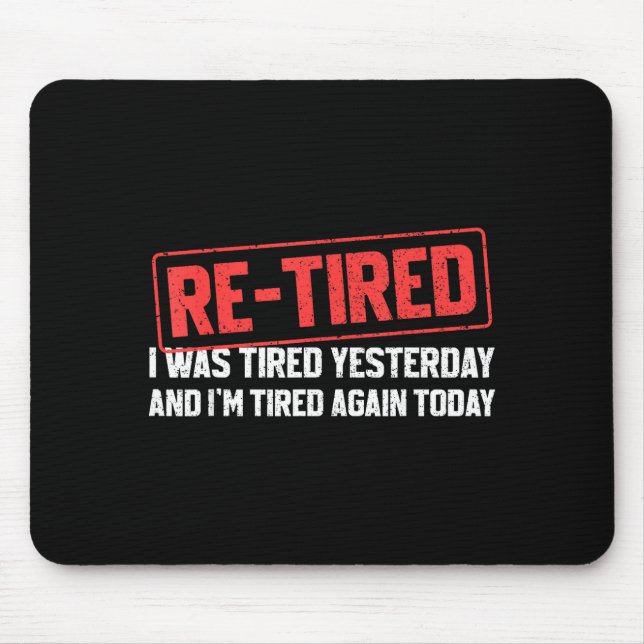 Funny Sarcastic Quote Re-tired Definition Lazy Tee Musmatta (Framsidan)