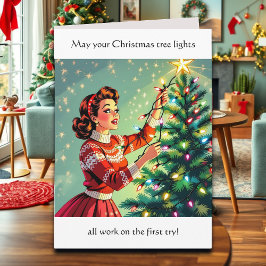 Funny Sarcastic Retro Christmas Humor Kort