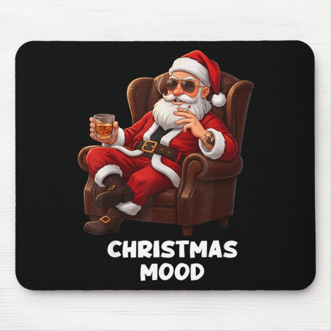 Funny Sarcastic Santa Smoking And Drinking “christ Musmatta (Framsidan)