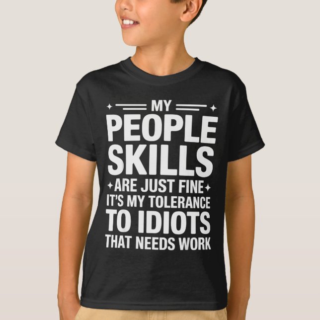 Funny Sarcastic Saying Humor Introvert Workplace A T Shirt (Framsida)