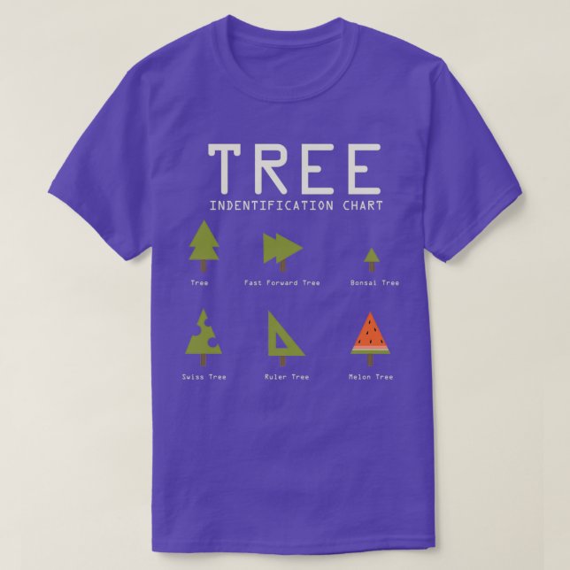 Funny Sarcastic Tree Identification Chart for Happ T Shirt (Design framsida)