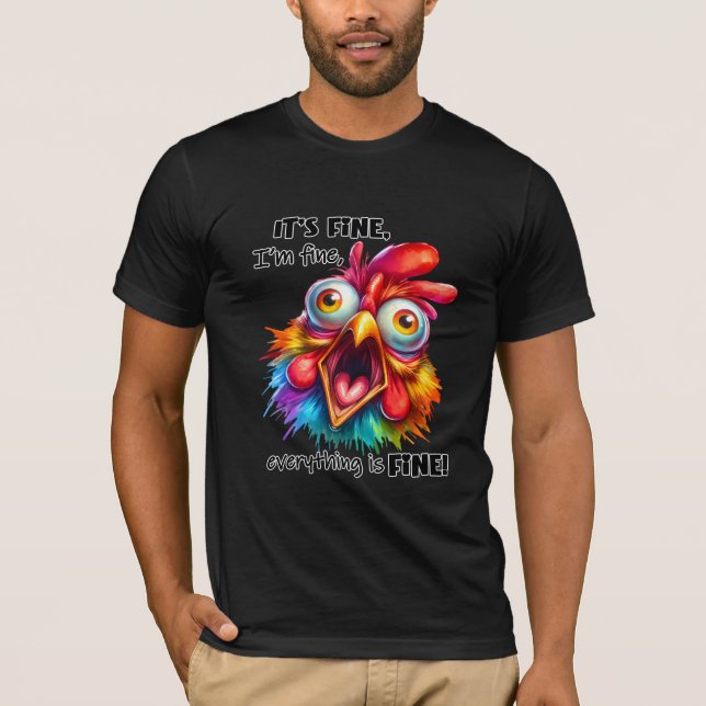 Funny Sarcastic Tupp Chicken "Det är Bra" T Shirt (Framsida)