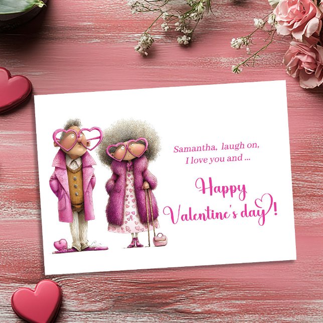 Funny Sarcastic Valentine Colorful Love Couple Julkort (Funny Sarcastic Valentine Card Colorful Love Couple)