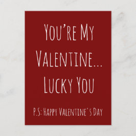 Funny Sarcastic Valentine’s – Custom Text Vykort