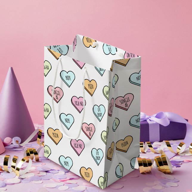 Funny Sarcastic Valentines Candy Heart Mönster (Funny Valentine's Day Candy Hearts Gift Bag)