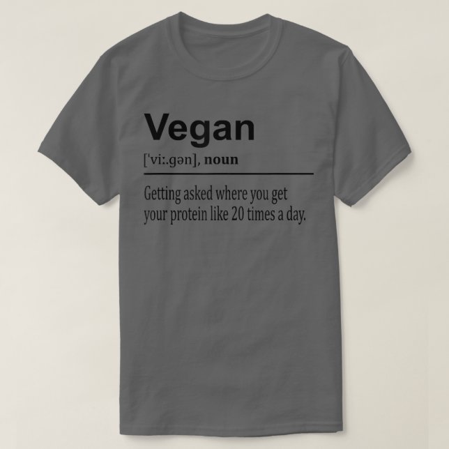 Funny Sarcastic Vegan Definition  T Shirt (Design framsida)