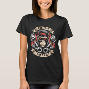 Funny Sarkastic Biker Gorilla Shirt   Roligt Fakt  T