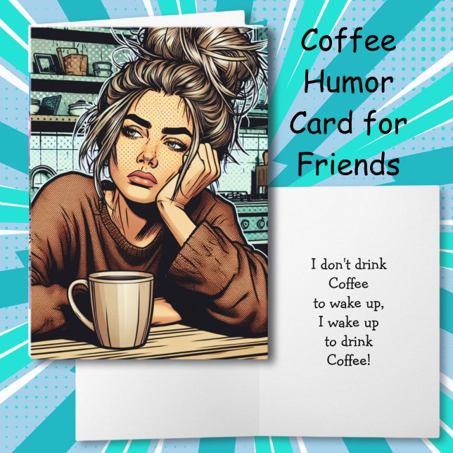 Funny Sarkastic Coffee Humor | VÄNSKAP Kort (Skapare uppladdad)