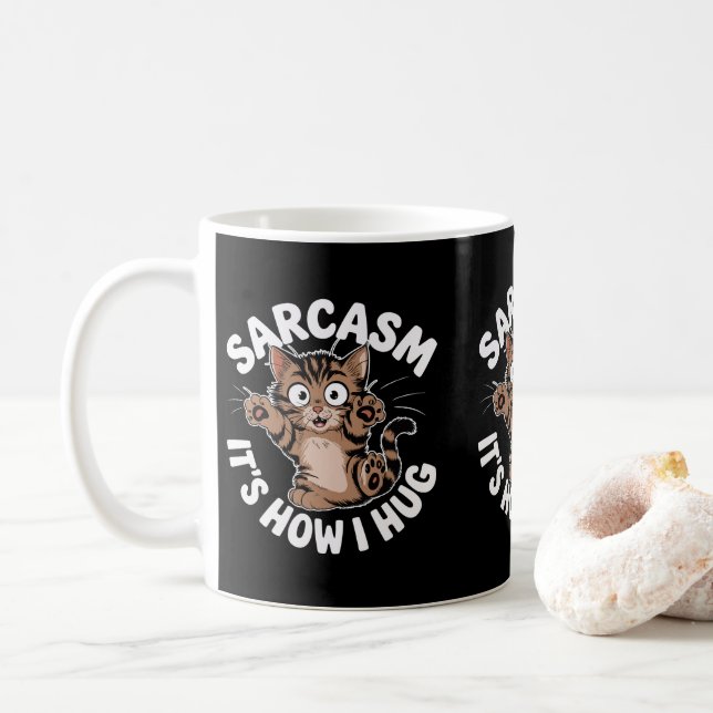 Funny Sarkastic Kattunge Owners Cat Mammor & Pappo Kaffemugg (Med munk)