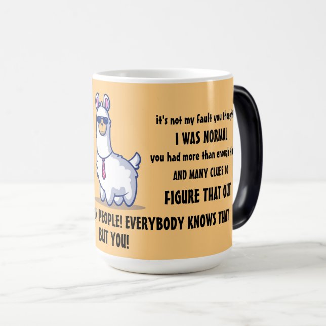 Funny Sarkastic Lamas Magisk Mugg (Framsida höger)