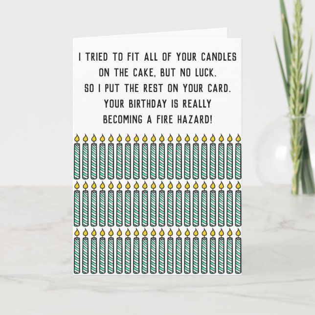 Funny Sarkastic Quote Candles Grattis på födelseda Kort (Framsida)